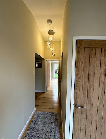Raunds single storey extension hallway pendant light